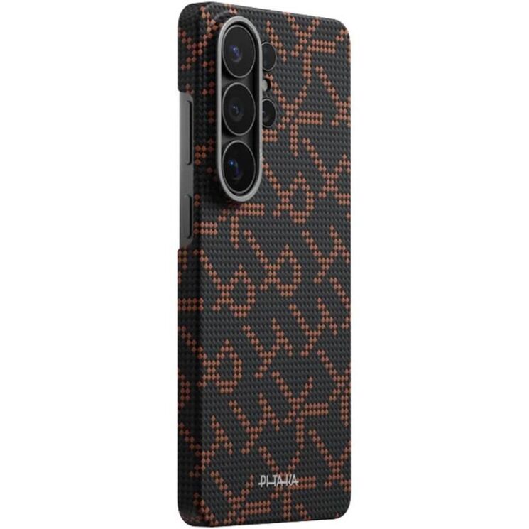 Ультратонкий чохол Pitaka Edge Case Monogram для Samsung Galaxy S26 Ultra (S948) KS2602UPTK - Black / Orange: фото 2 з 8
