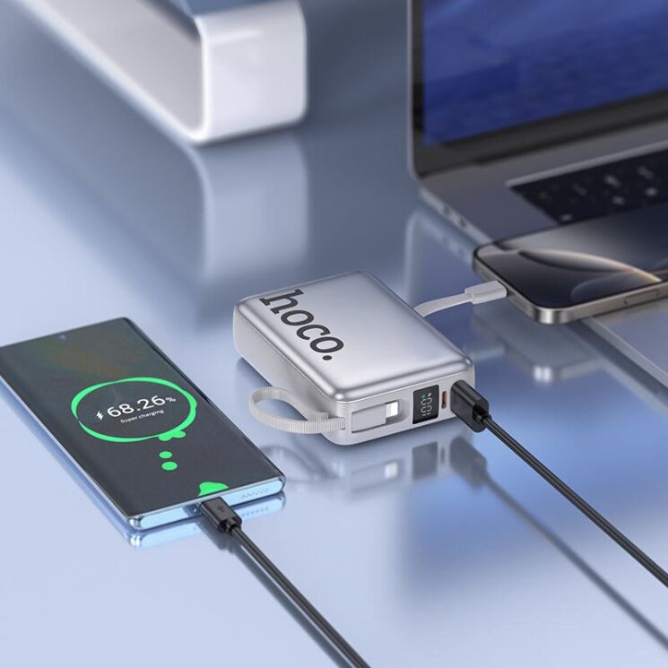 Внешний аккумулятор Hoco Q39 22.5W+PD20W (20000mAh) - Silver: фото 5 из 6