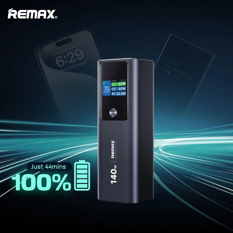 Внешний аккумулятор Remax RPP-662 140W (25200mAh) - Blue: фото 10 из 16