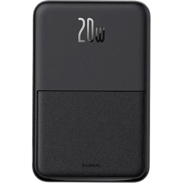 Внешний аккумулятор с беспроводной зарядкой Baseus MagPro Magnetic Bracket 20W (5000mAh) P10064101123-00 - Black: фото 3 из 12