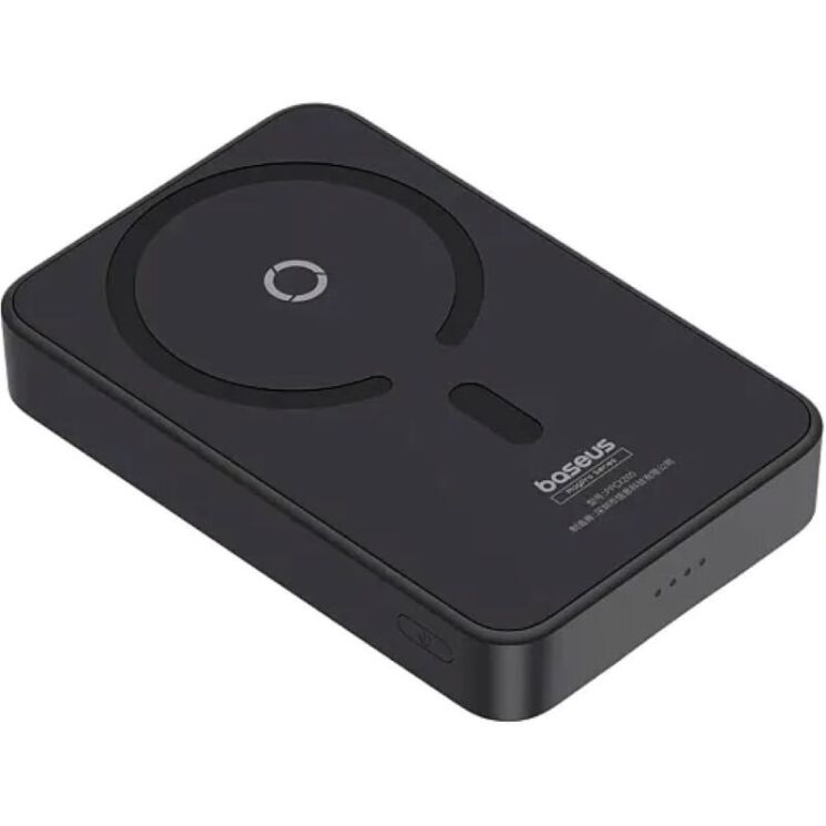 Внешний аккумулятор с беспроводной зарядкой Baseus MagPro Magnetic Bracket 20W (5000mAh) P10064101123-00 - Black: фото 5 из 12