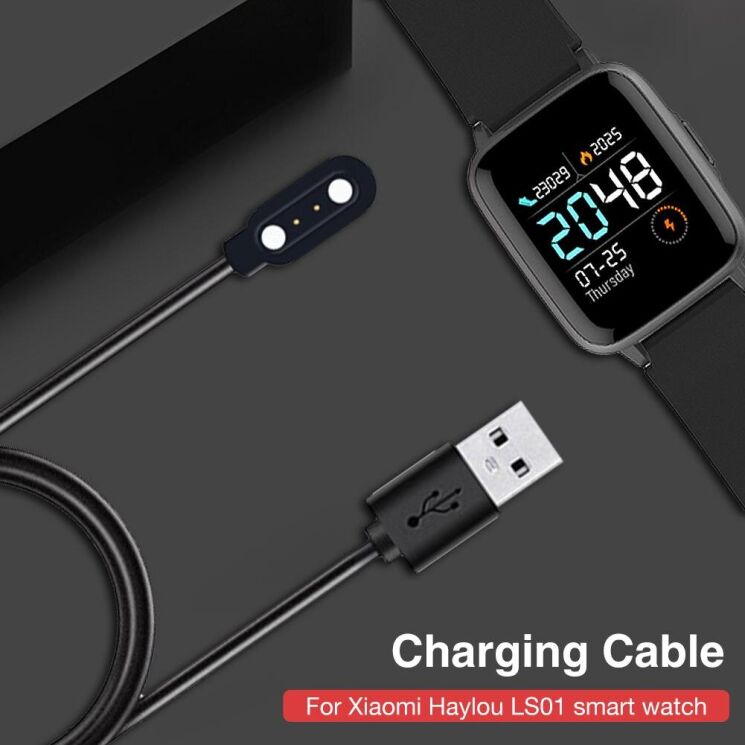 Зарядное устройство Deexe Charging Cable для Haylou LS01 / LS02 - Black: фото 6 из 8
