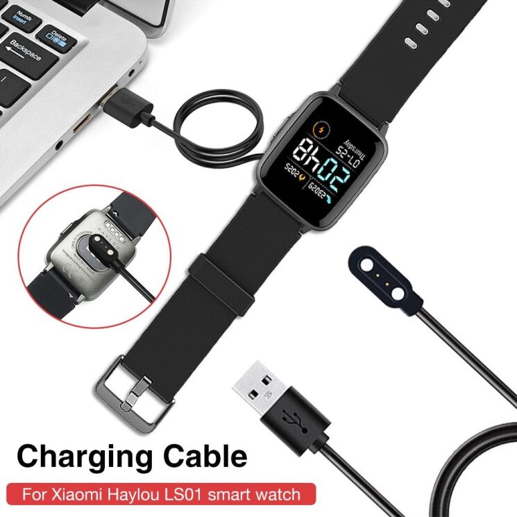 Зарядное устройство Deexe Charging Cable для Haylou LS01 / LS02 - Black: фото 8 из 8