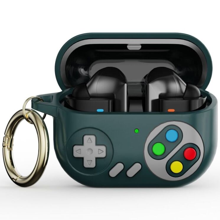 Захисний чохол Deexe Game Design для Samsung Galaxy Buds 3 Pro - Blackish Green: фото 1 з 5