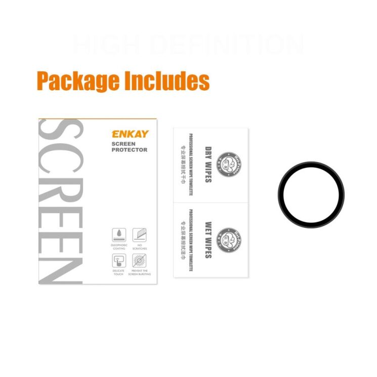 Защитная пленка ENKAY 3D Curved Film для Samsung Galaxy Watch 4 (44mm) - Black: фото 9 из 10