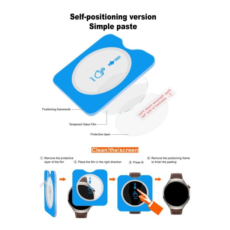 Защитная стекло IMAK Tempered Glass для Huawei Watch GT 5 (41mm): фото 9 из 10