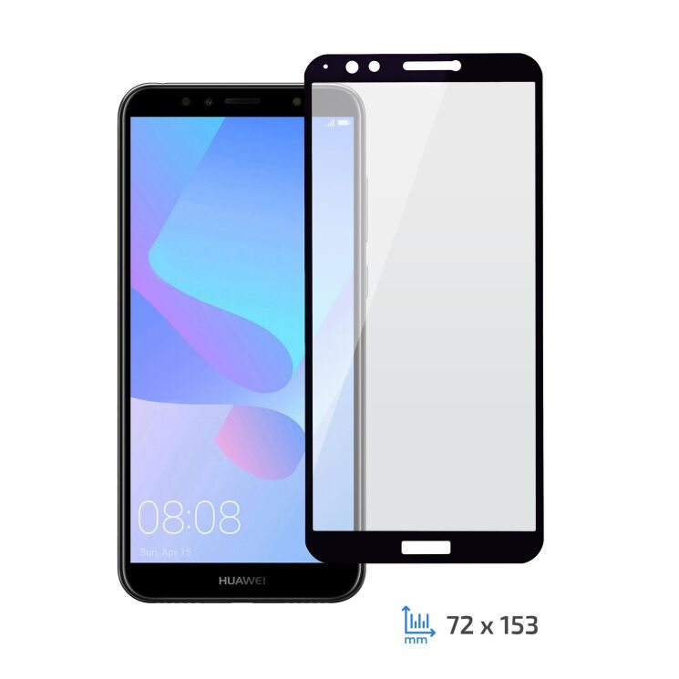 Захисне скло 2E Basic 3D Full Glue для Huawei Y7 2018 / Y7 Prime 2018 - Black: фото 2 з 7
