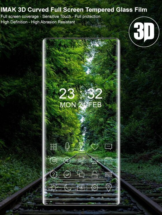 Защитное стекло IMAK 3D Curved Full Covering для Google Pixel 7 Pro - Black: фото 4 из 10