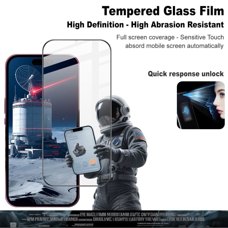 Защитное стекло IMAK 5D Pro+ Full Glue для Apple iPhone 17 / 17 Pro - Black: фото 3 из 8