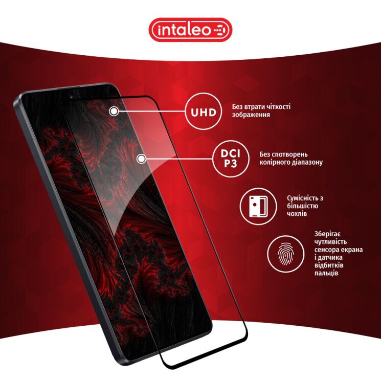Защитное стекло Intaleo Full Glue для Xiaomi Poco X6 - Black: фото 5 из 9