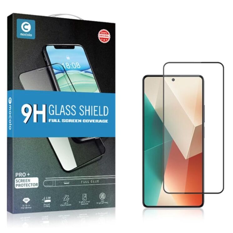 Защитное стекло MOCOLO Full Glue Cover для Xiaomi Redmi Note 13 5G - Black: фото 8 из 8