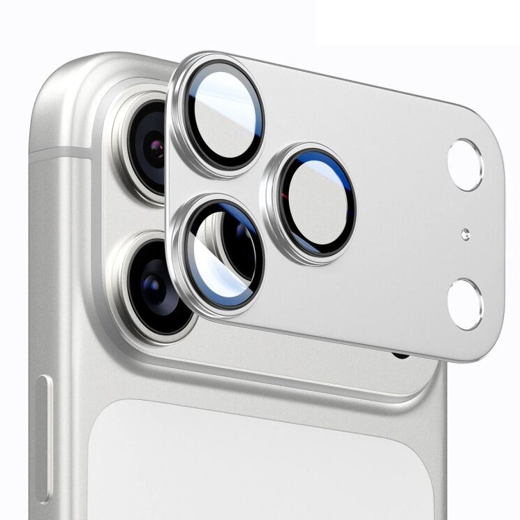 Захисне скло на камеру ENKAY Camera Style для iPhone 18 Pro - Silver (423662S) Захисне скло на камеру ENKAY Camera Style для iPhone 18 Pro - Silver: фото 1 з 6