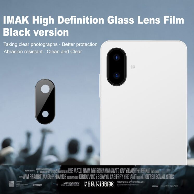 Захисне скло на камеру IMAK Black Glass Lens для Samsung Galaxy A07 (A075) - Black: фото 2 з 7