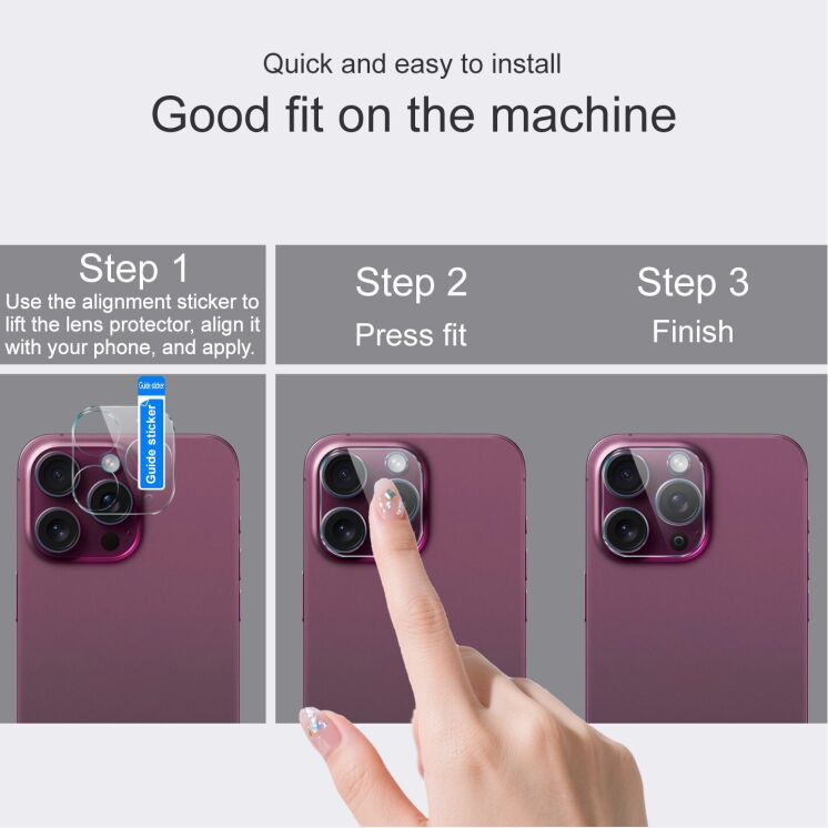 Захисне скло на камеру IMAK Integrated Lens Protector для iPhone 18 Pro Max: фото 4 з 8