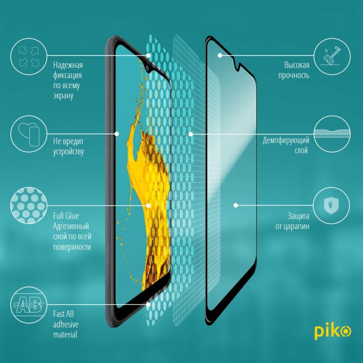 Захисне скло Piko Full Glue для Samsung Galaxy A01 (A015) - Black: фото 3 з 4