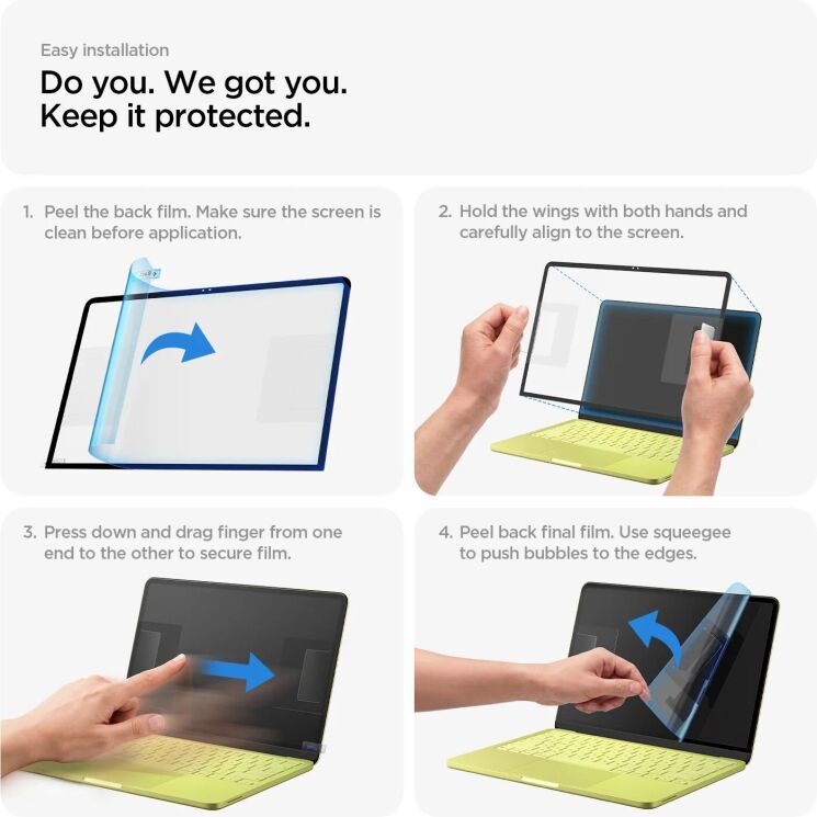 Защитное стекло Spigen Glass tR Slim (FL) для MacBook Neo (2026) AGL11670 - Black: фото 9 из 9
