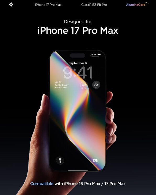 Защитное стекло Spigen (SGP) Glas.tR EZ Fit Pro Privacy для iPhone 16 Pro Max / 17 Pro Max (AGL10096): фото 2 из 8
