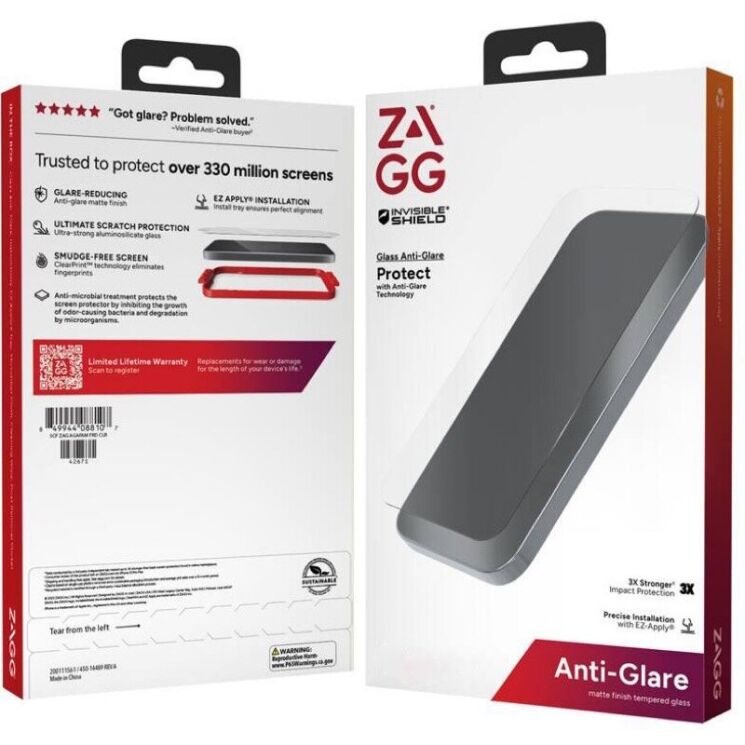 Захисне скло ZAGG InvisibleShield Glass Edge Anti-Glare для Apple iPhone 15 (200111561): фото 2 з 2