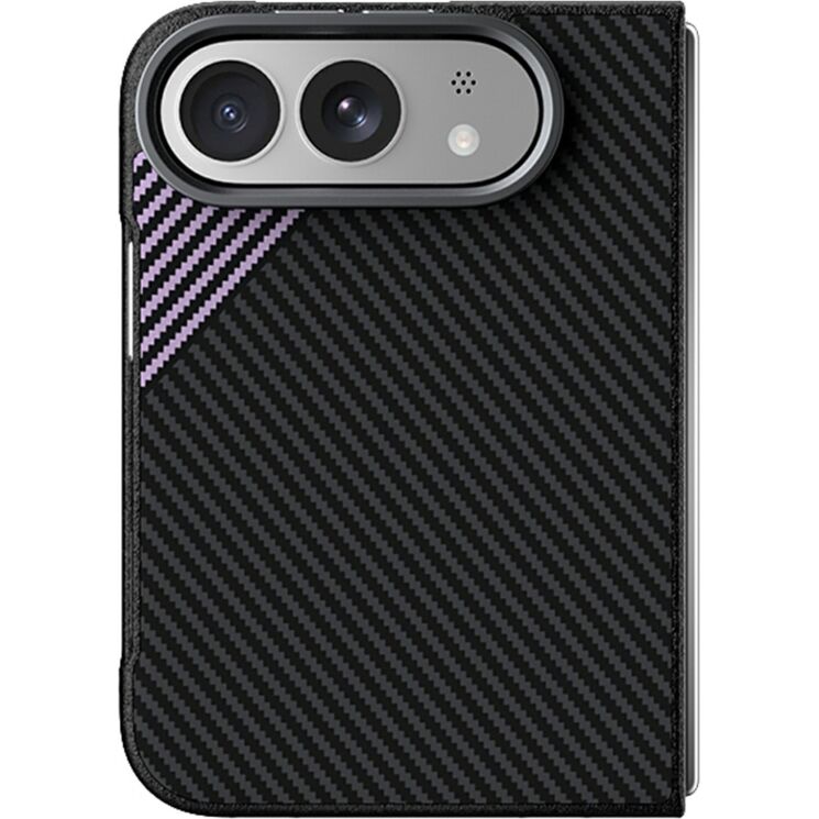 Защитный чехол ABEEL Carbon Fiber Case для iPhone Duo - Black / Purple: фото 2 из 7