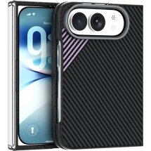 Защитный чехол ABEEL Carbon Fiber Case для iPhone Duo - Black / Purple: фото 1 из 7