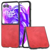 Защитный чехол ABEEL Texture Case для Motorola Razr 50 Ultra - Red: фото 1 из 6