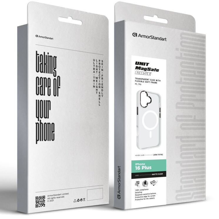 Защитный чехол ArmorStandart Unit MagSafe для Apple iPhone 16 Plus - Clear: фото 2 из 2