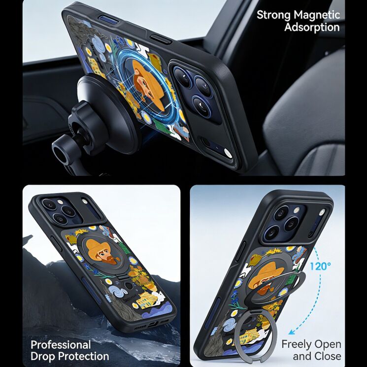 Защитный чехол CASEKOO Magic Stand Pro для iPhone 17 Pro - Artist: фото 2 из 4
