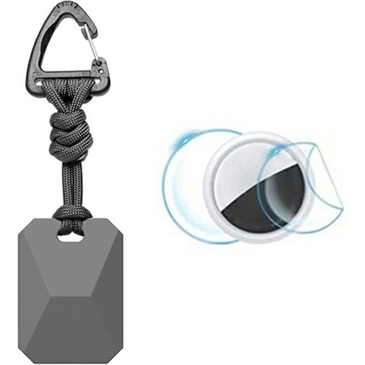 Защитный чехол Deexe Anchor Clip для Apple AirTag / AirTags 2 - Grey: фото 1 из 8