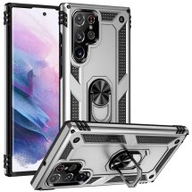 Защитный чехол Deexe Armor Case для Samsung Galaxy S22 Ultra (S908) - Silver: фото 1 из 8