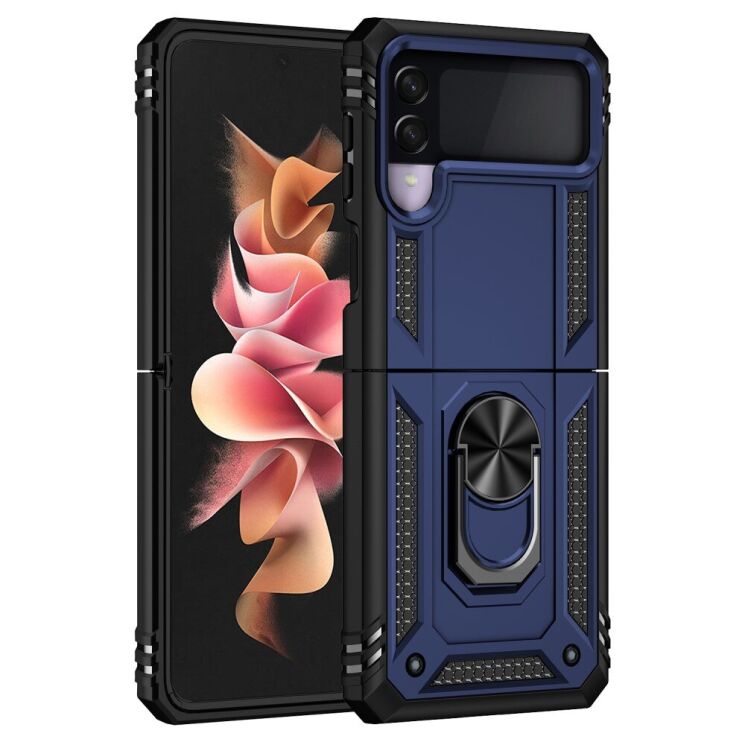Защитный чехол Deexe Armor Case (FF) для Samsung Galaxy Flip 3 - Blue: фото 2 из 9