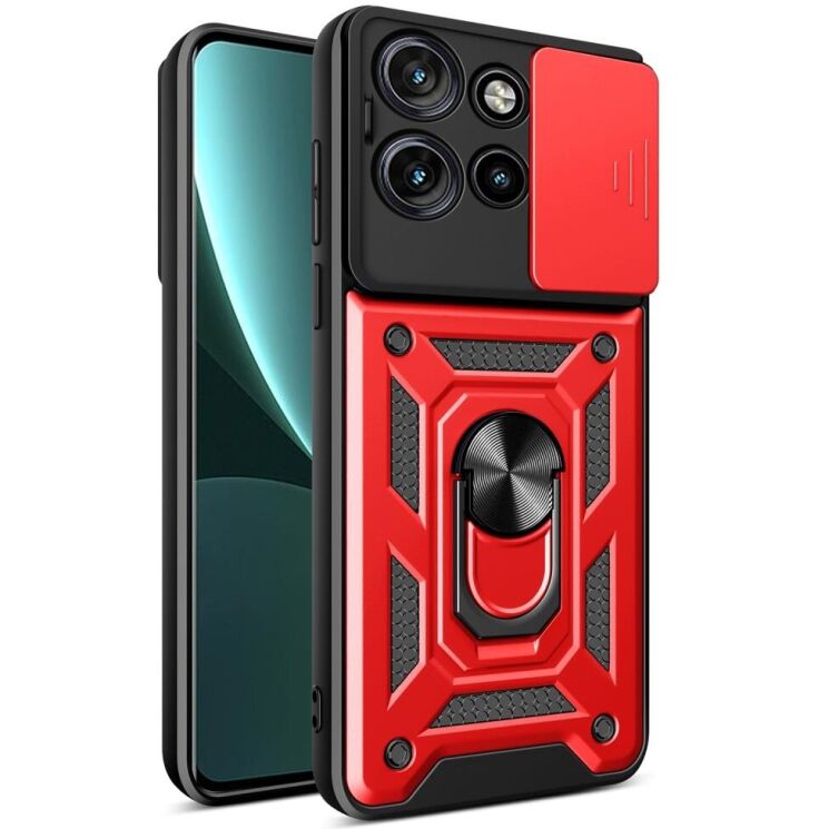 Защитный чехол Deexe Armor Shield для Motorola Edge 50 Neo - Red: фото 1 из 10