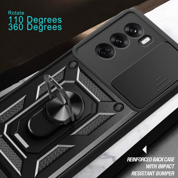 Защитный чехол Deexe Armor Shield для OPPO Reno 12 Pro - Green: фото 7 из 9