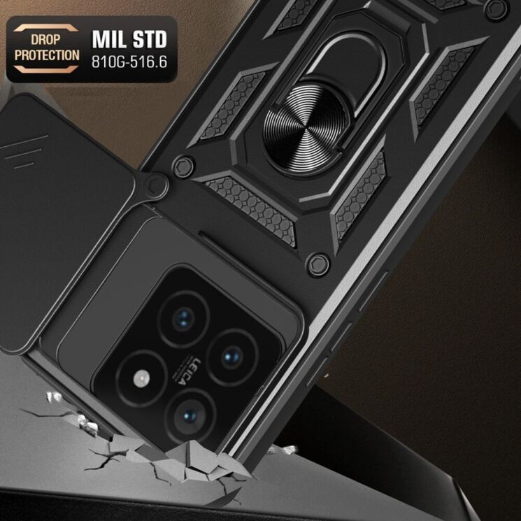 Защитный чехол Deexe Armor Shield для Xiaomi 14T - Black: фото 2 из 7