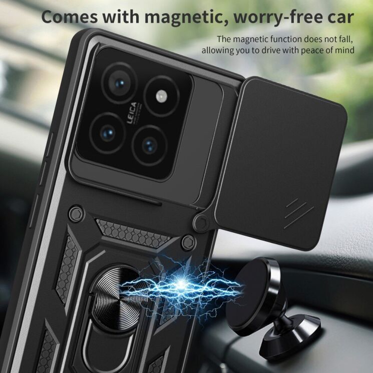 Защитный чехол Deexe Armor Shield для Xiaomi 14T - Black: фото 3 из 7