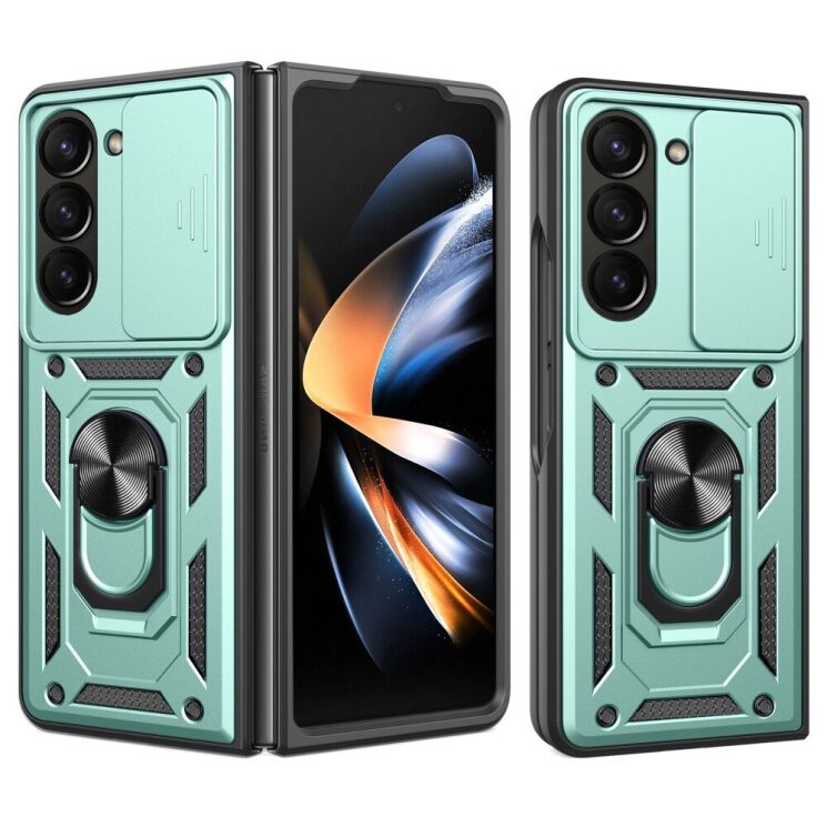 Защитный чехол Deexe Armor Shield (FF) для Samsung Galaxy Fold 6 - Green: фото 1 из 10