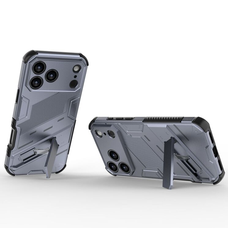 Захисний чохол Deexe Bibercas для Apple iPhone 17 Pro - Grey: фото 2 з 6