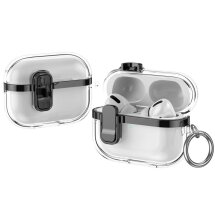 Захисний чохол Deexe Clear Luxe для Apple AirPods Pro 2 - Black: фото 1 з 8