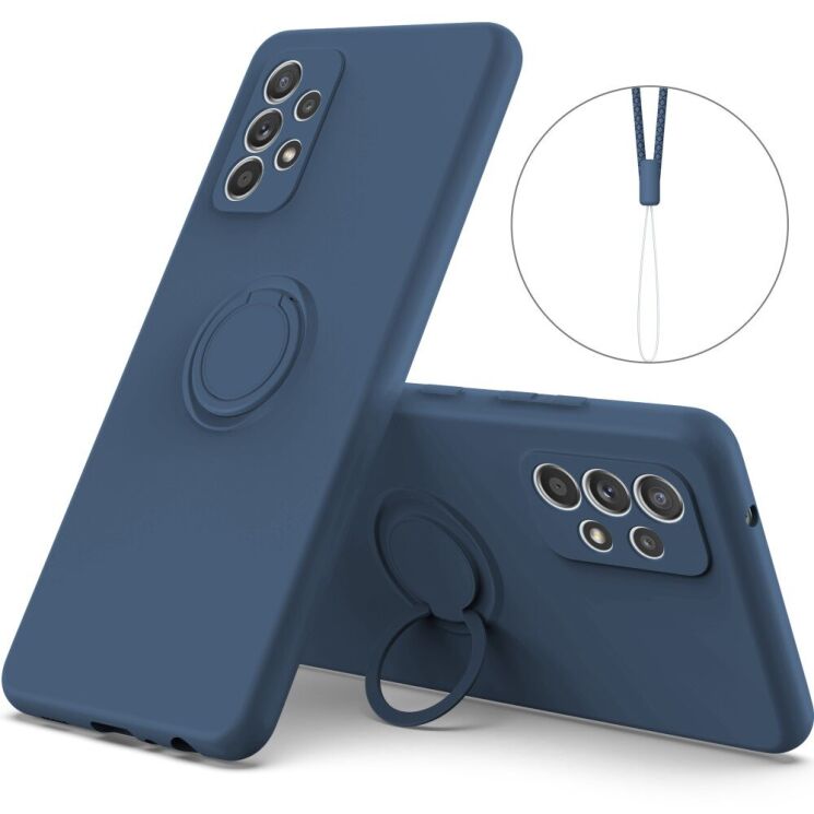 Защитный чехол Deexe Color Shell with Strap для Samsung Galaxy A33 (A336) - Midnight Blue: фото 1 из 8