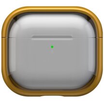 Захисний чохол Deexe Color Stand для Apple AirPods 4 - Transparent Yellow: фото 1 з 10