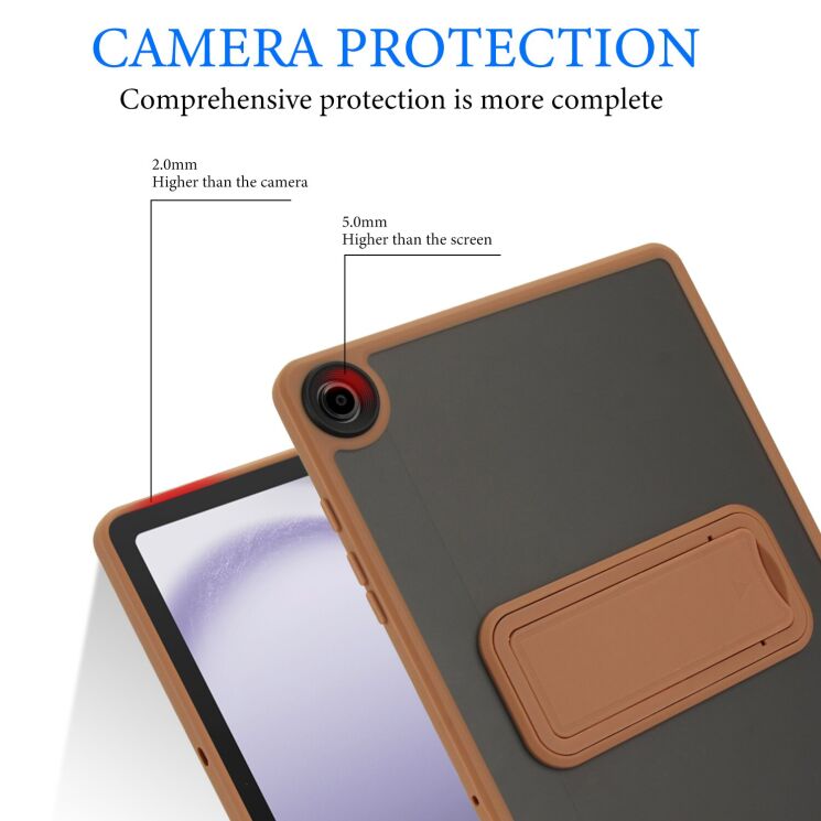 Защитный чехол Deexe Crystal Kickstand для Samsung Galaxy Tab A11 Plus (X230/236) - Pink: фото 10 из 10