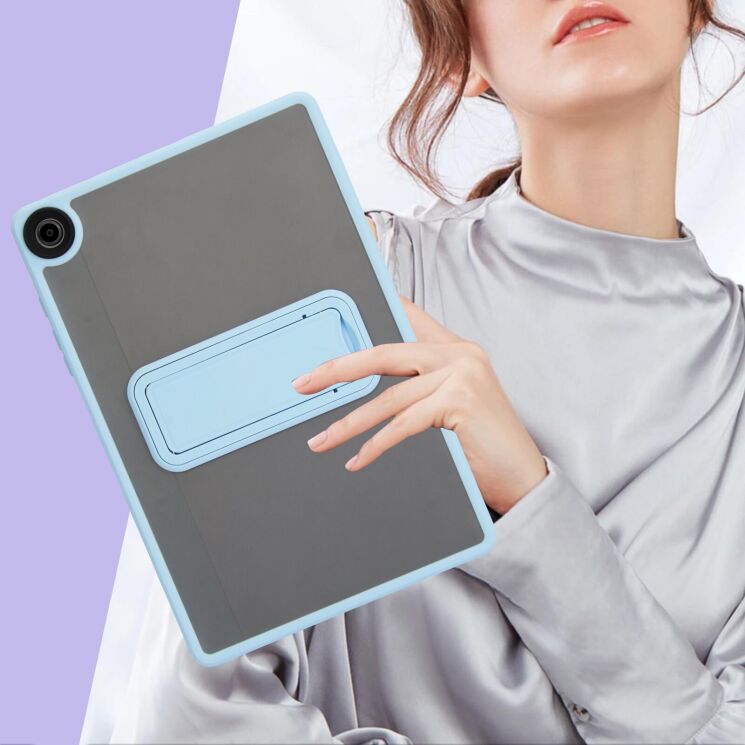 Защитный чехол Deexe Crystal Kickstand для Samsung Galaxy Tab A11 Plus (X230/236) - Pink: фото 9 из 10