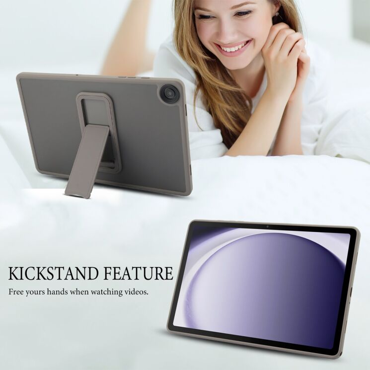 Защитный чехол Deexe Crystal Kickstand для Samsung Galaxy Tab A11 Plus (X230/236) - Pink: фото 8 из 10