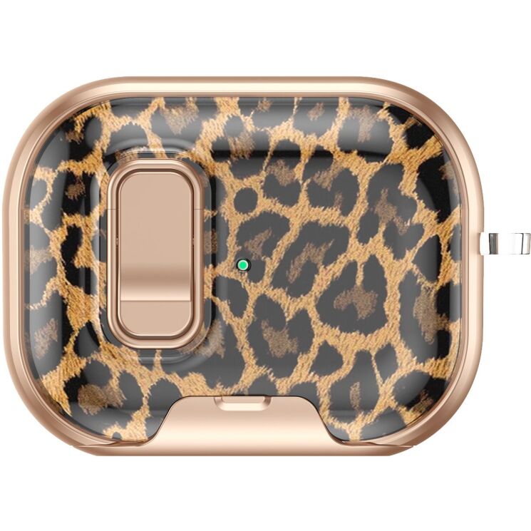Защитный чехол Deexe Crystal Lock для AirPods Pro 3 - Leopard Print: фото 2 из 9