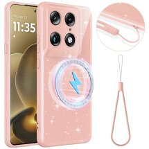 Защитный чехол Deexe Glitter Case with MagSafe для Motorola Signature - Pink: фото 1 из 7