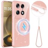 Захисний чохол Deexe Glitter Case with MagSafe для Motorola Signature - Pink: фото 1 з 7