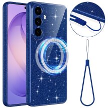 Защитный чехол Deexe Glitter Case with MagSafe для Samsung Galaxy A27 (A276) - Blue: фото 1 из 8