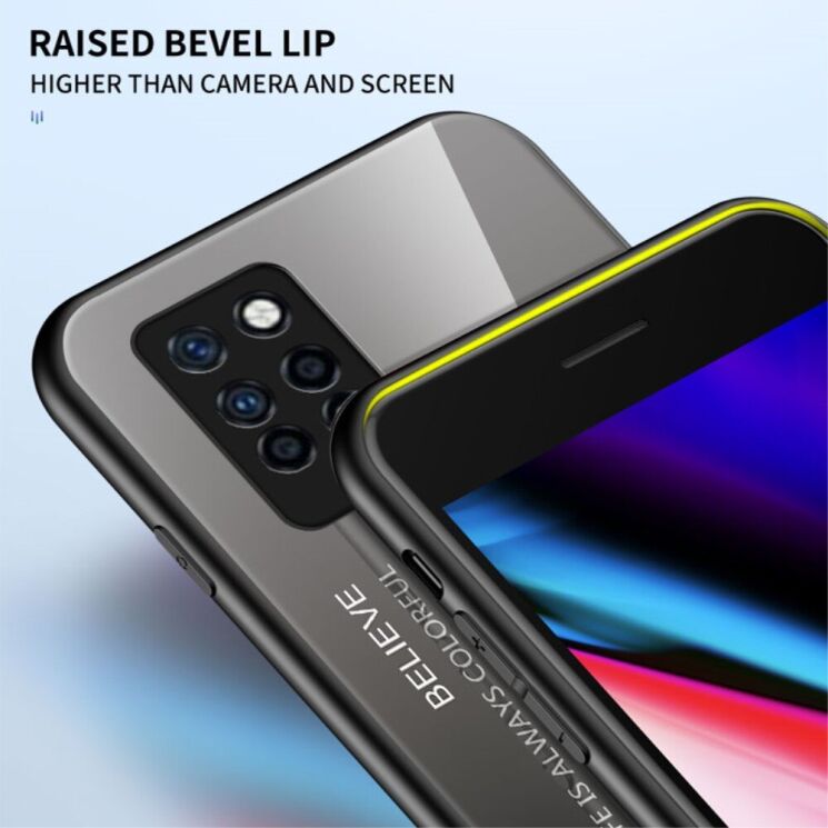 Защитный чехол Deexe Gradient Color для Infinix Note 10 Pro (X695C) - Black / Red: фото 4 из 6