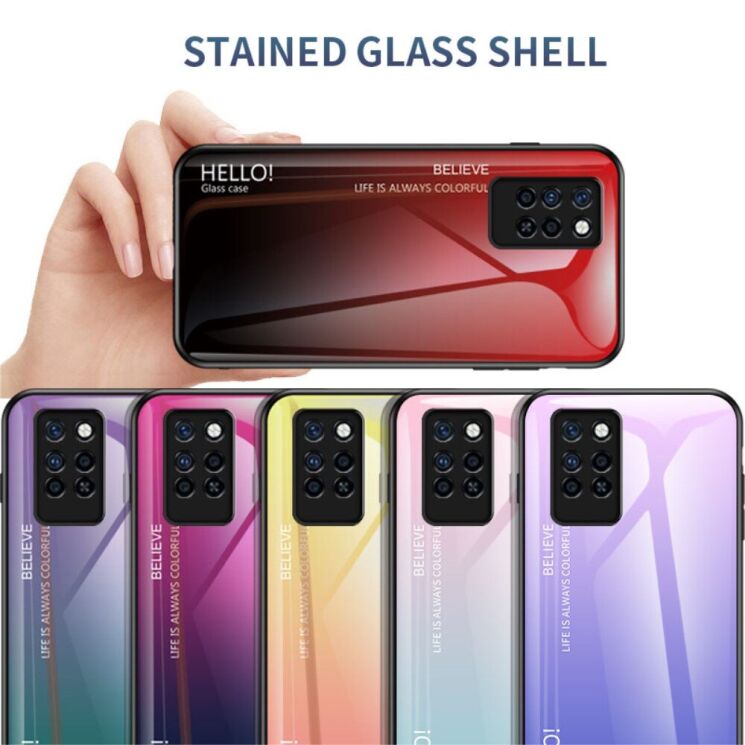 Защитный чехол Deexe Gradient Color для Infinix Note 10 Pro (X695C) - Black / Red: фото 6 из 6