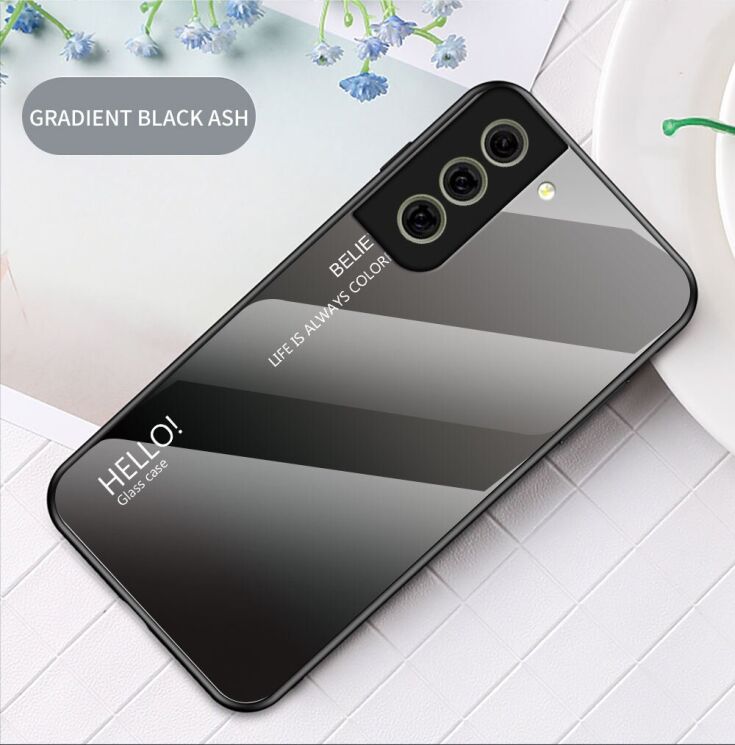 Захисний чохол Deexe Gradient Color для Samsung Galaxy S21 FE (G990) - Black / Grey: фото 2 з 11