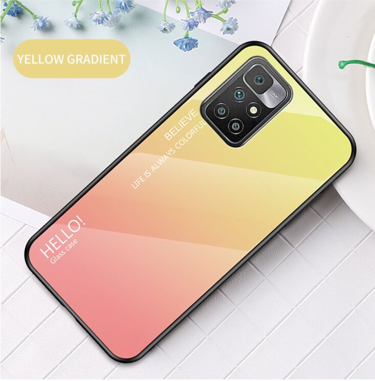 Защитный чехол Deexe Gradient Color для Xiaomi Redmi 10 / 10 (2022) / 10 Prime - Yellow / Pink: фото 2 из 12